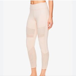 NWT Gaiam 26" Peach Whip Pink Mesh Naomi High-Rise Leggings